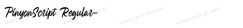PinyonScript Regular字体转换